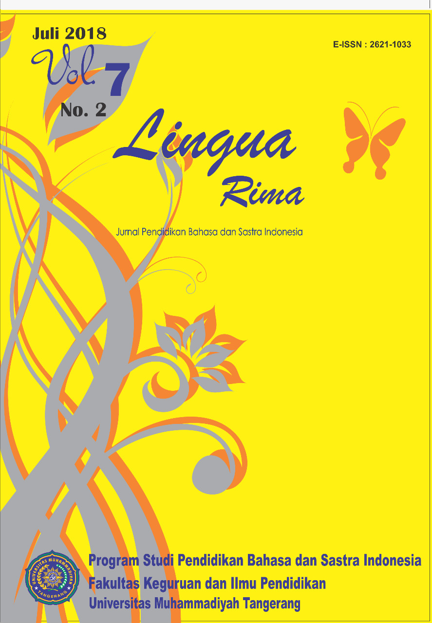 Lingua Rima : Jurnal Pendidikan Bahasa dan Sastra Indonesia