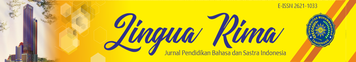 Lingua Rima: Jurnal Pendidikan Bahasa dan Sastra Indonesia