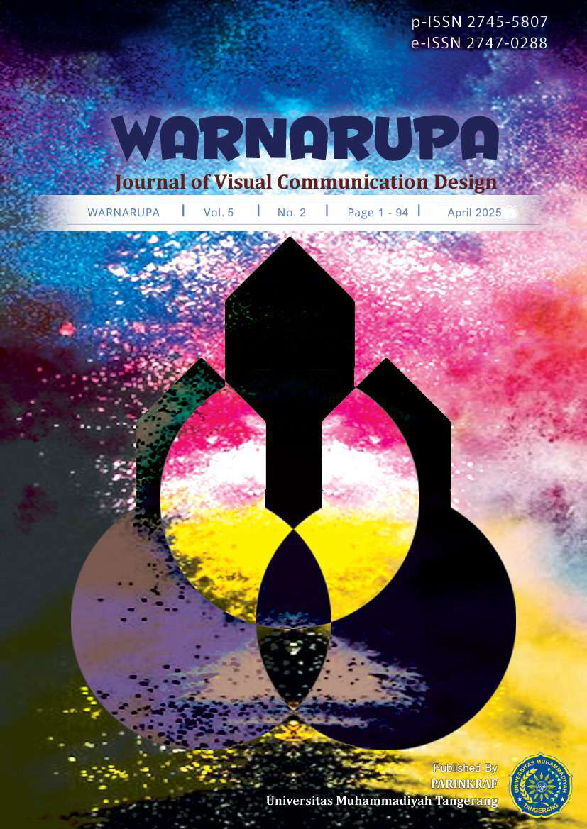 					View Vol. 6 No. 1 (2025): WARNARUPA (Journal of Visual Communication Design)
				
