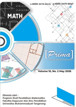 					View Vol. 10 No. 2 (2026): PRIMA : Jurnal Pendidikan Matematika
				